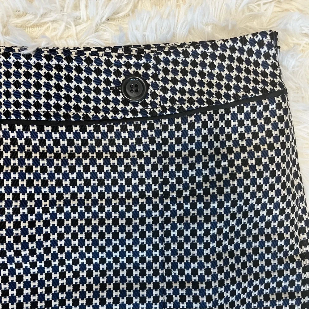 Ann Taylor Women's Black and Blue Plaid Pencil Office Skirt Size 10-Fall Winter - Picture 4 of 12